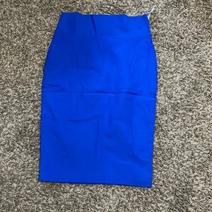 Blue skirt. Stretch’s